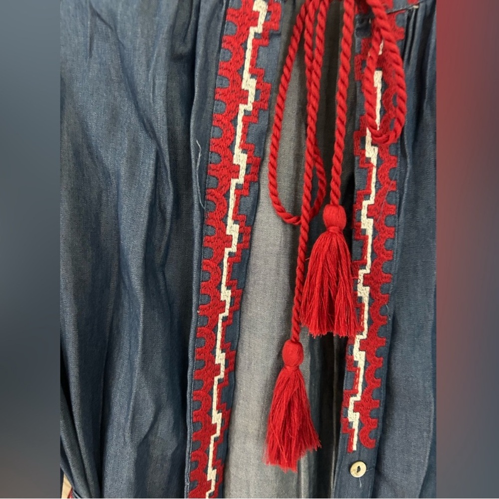L’Atiste embroidered chambray maxi dress - Picture 9 of 12